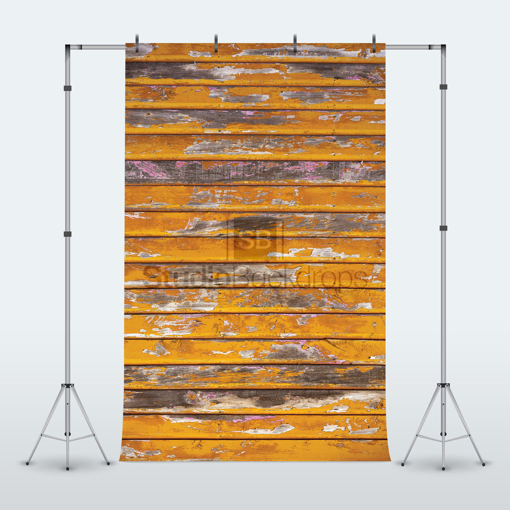 Yellow Faded Wood Photography Backdrop