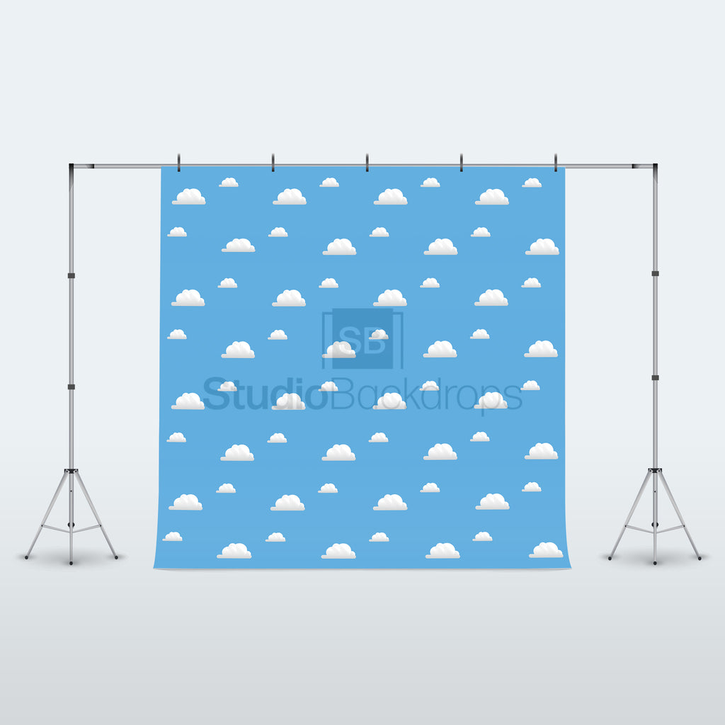 Toy Storybook Wall Clouds Photography Backdrop