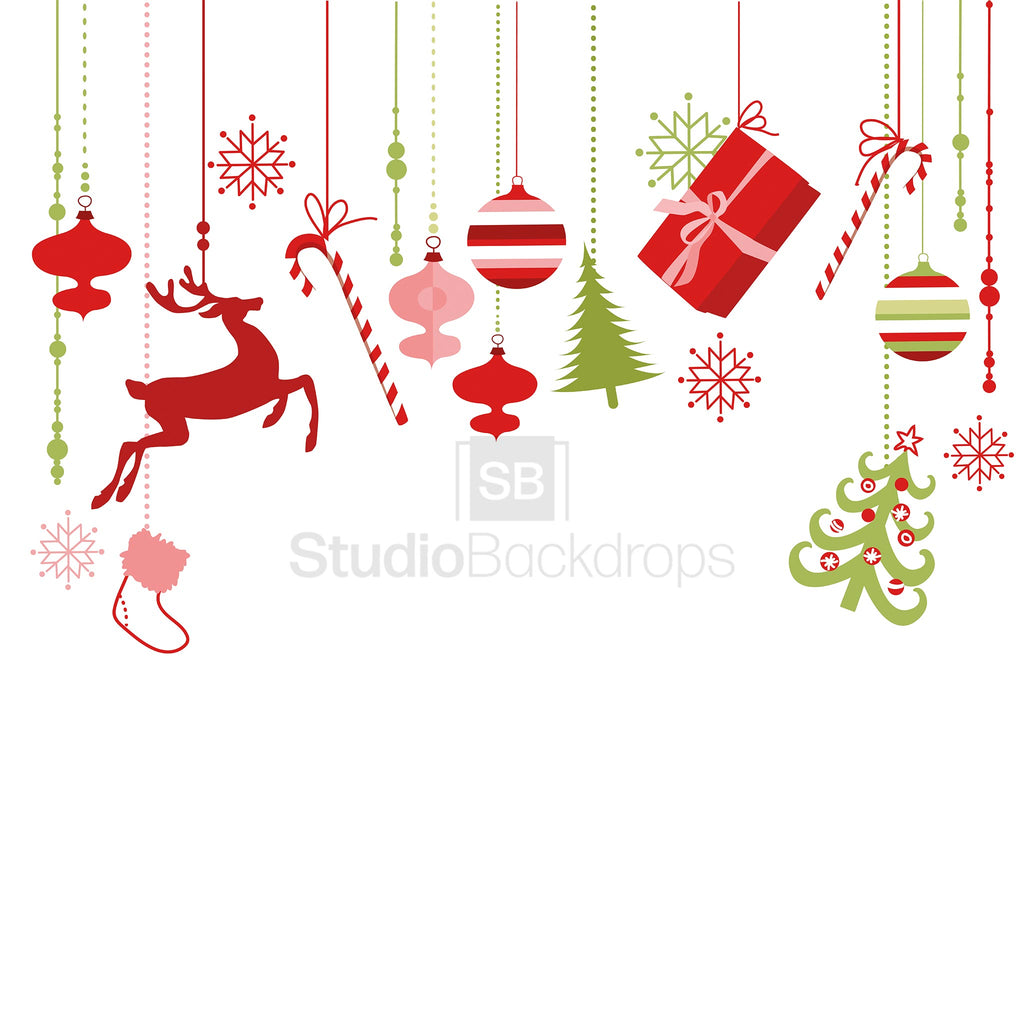 White Christmas Decorations Photography Backdrop
