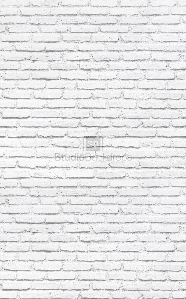 Painted White Brick Wall Photography Backdrop