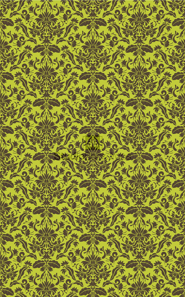 Green and Brown Damask Photography Backdrop