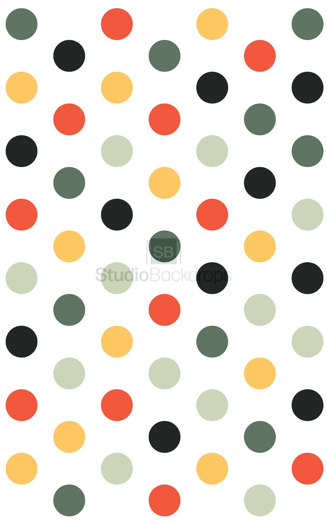 Multi Coloured Polka Dot Photography Backdrop