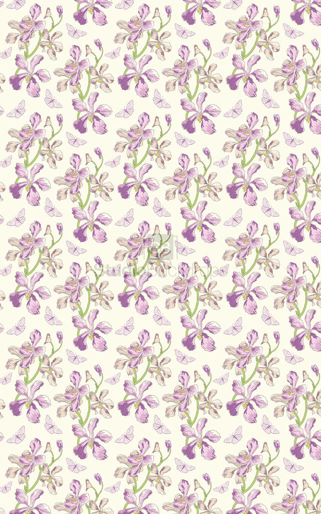 Floral Butterfly Photography Backdrop
