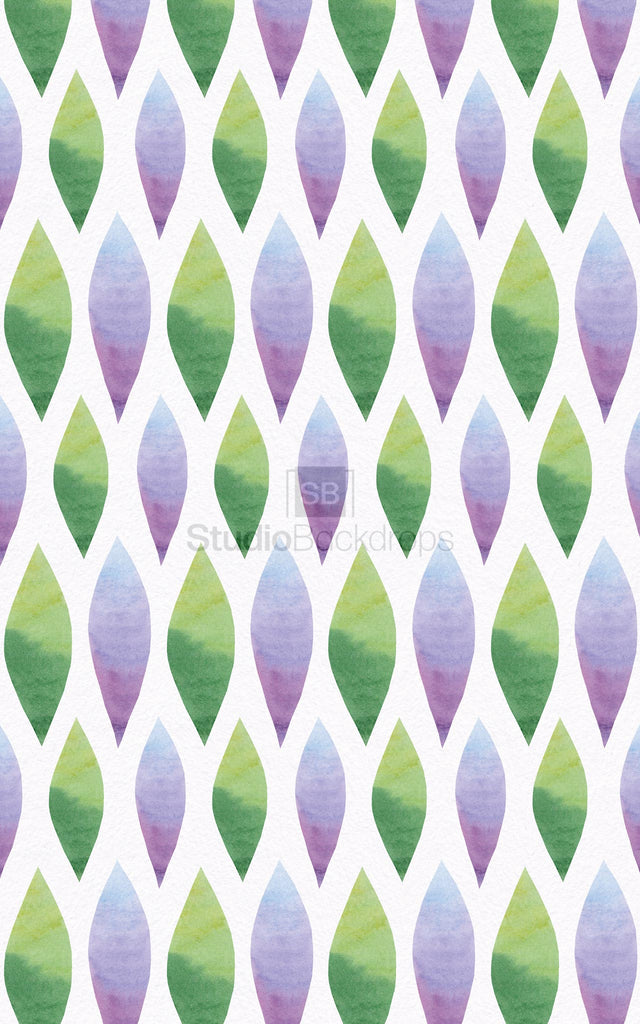 Green & Purple Pattern Photography Backdrop