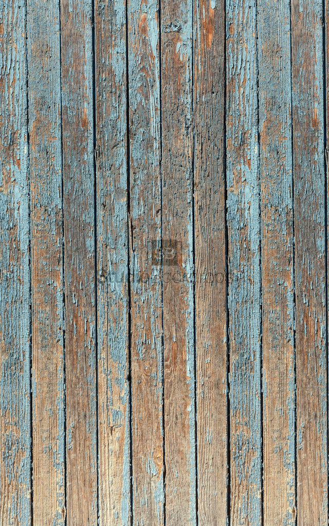 Peeling Blue Paint Wood Photography Backdrop