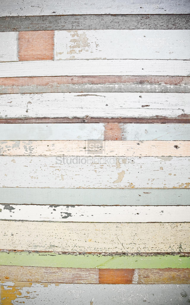 Mismatched Painted Wood Photography Backdrop