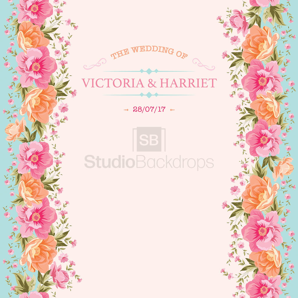 Personalised Vintage Floral Wedding Photo Booth