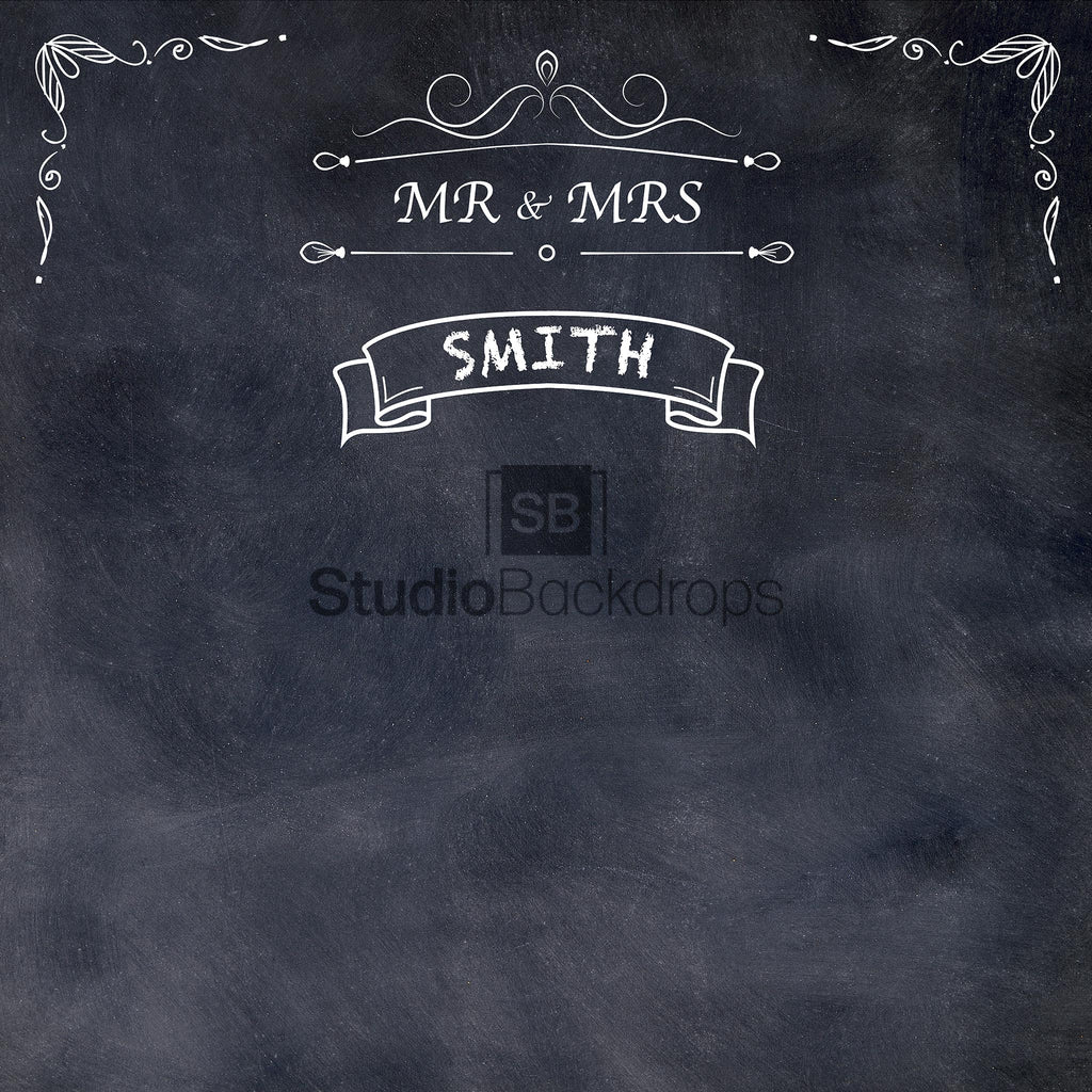 Personalised Chalkboard Wedding Photo Booth Backdrop