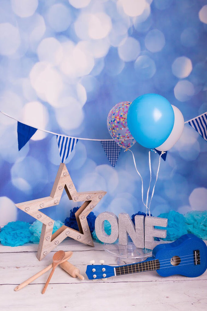 Blue Bokeh Photography Backdrop BD-158-BOK