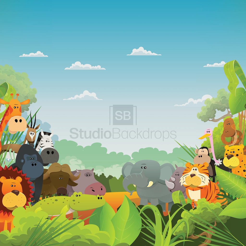 Safari Jungle Photo Booth Backdrop