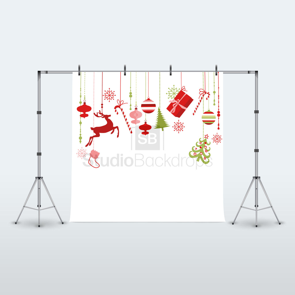 White Christmas Decorations Photography Backdrop