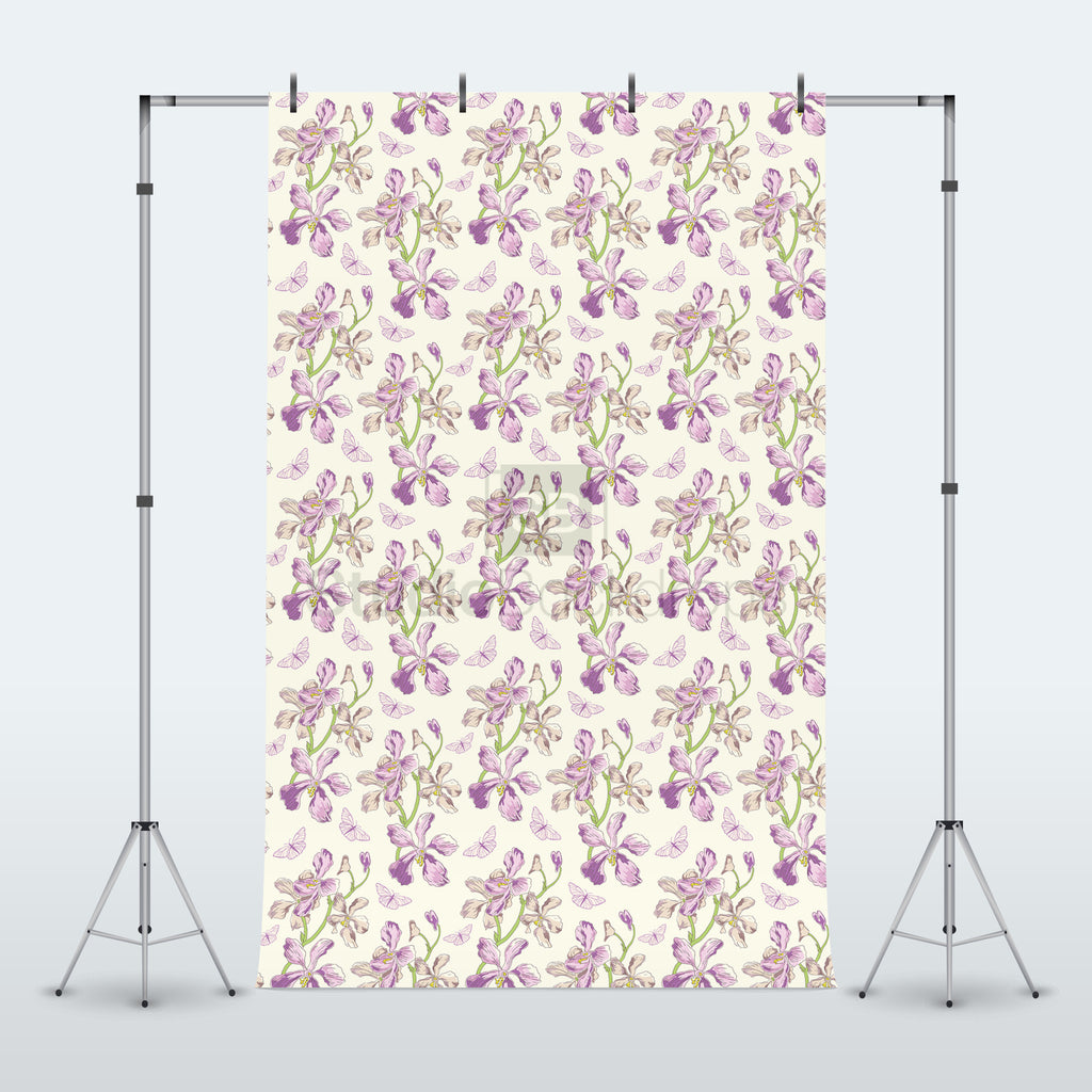 Floral Butterfly Photography Backdrop